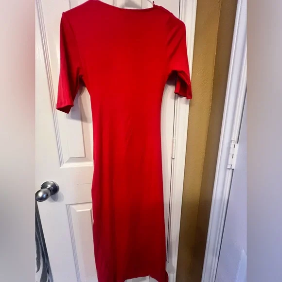 NWT Zara Red Draped Dress, size medium - Picture 5 of 6